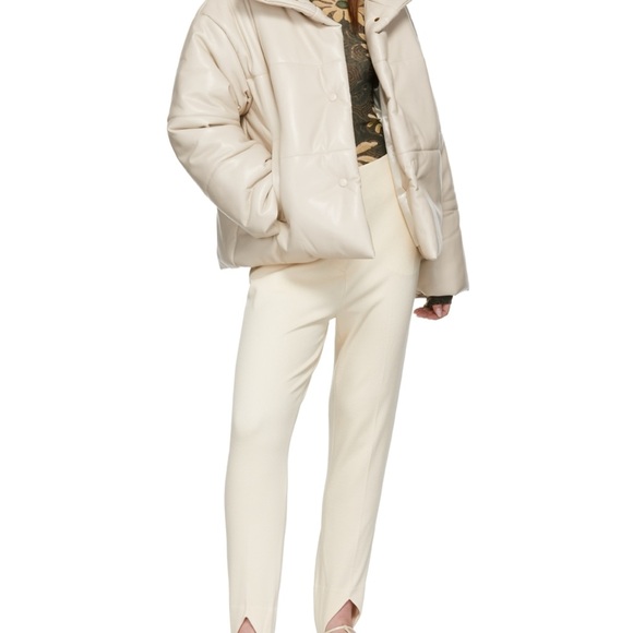 Nanushka Floral Patterned Henri Top in Green and Yellow - Picture 3 of 6